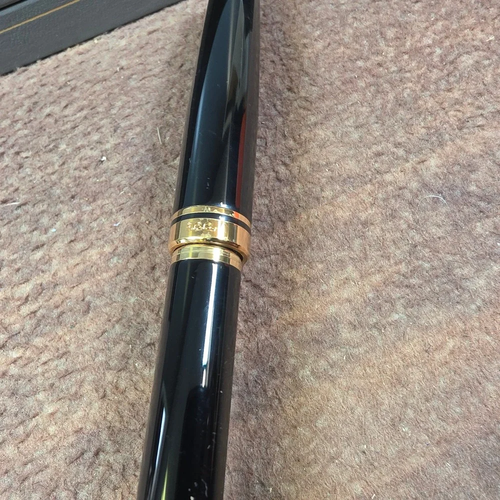 Colibri Le Grand Fountain Pen Mens OS Black Good AT&T Logo Gold Trim Box